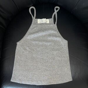 Vintage Havana Gray Ribbed Camisole Crop Top Women’s Size Medium